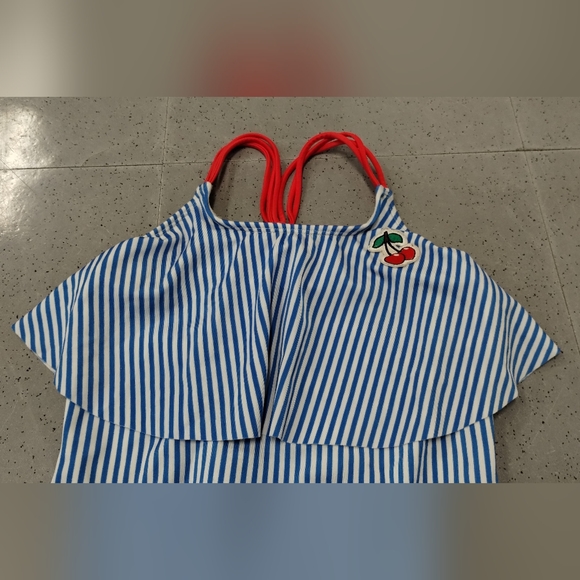 Cat & Jack Target Large (10/12) Cherry swimwear ruffle top one piece Swimsuit - Picture 6 of 16